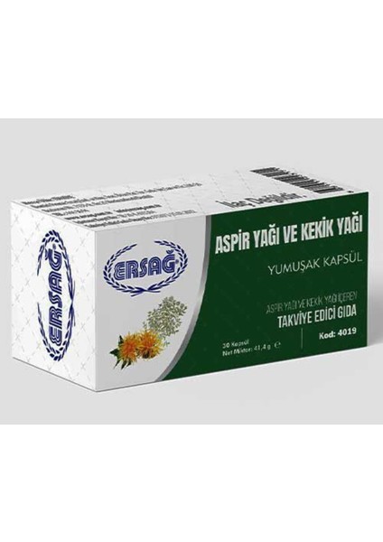 Aspir Yağı Ve Kekik Yağı Kapsül Bitkisel Takviye Edici Gıda