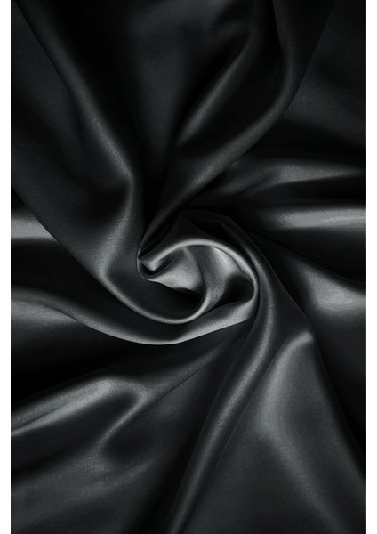 İpek Saten Yastık Kılıfı 2 Adet 50x70cm 2 Adet Saten Tokalı Siyah