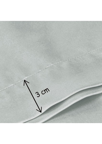 İpek Saten Yastık Kılıfı 2 Adet 50x70cm 2 Adet Saten Tokalı Silver indirimleri