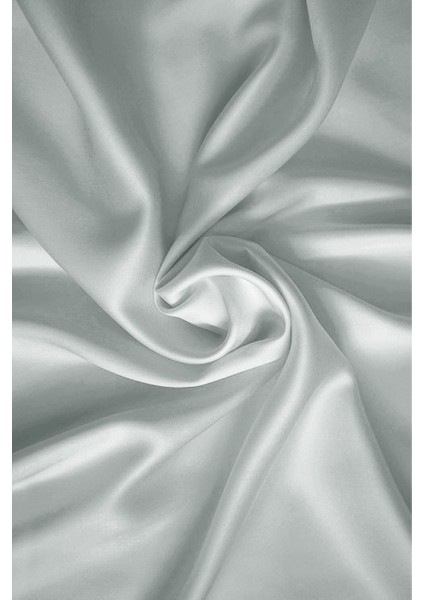 İpek Saten Yastık Kılıfı 2 Adet 50x70cm 2 Adet Saten Tokalı Silver
