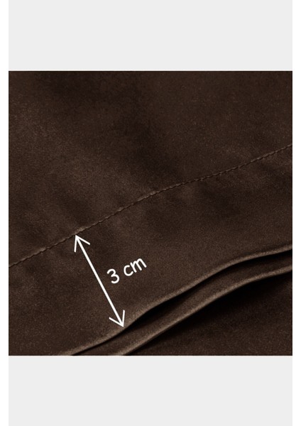 İpek Saten Yastık Kılıfı 2 Adet 50x70cm 2 Adet Saten Tokalı Kahverengi indirimleri