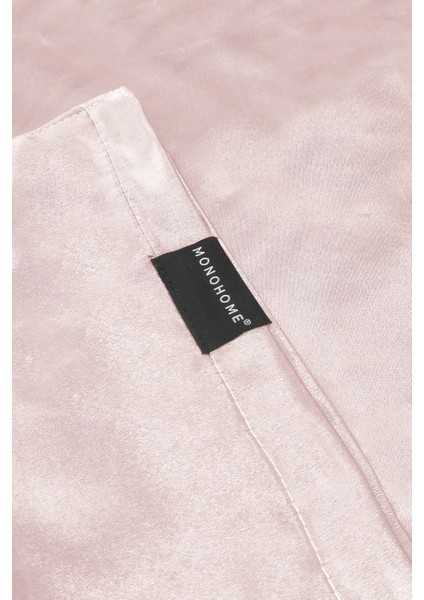 İpek Saten Yastık Kılıfı 2 Adet 50x70cm 2 Adet Saten Tokalı Pudra