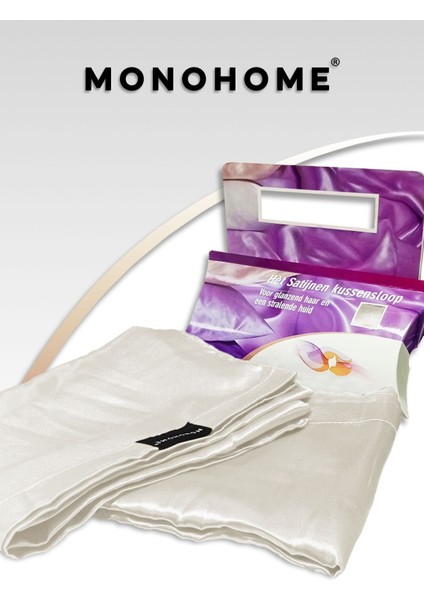 İpek Saten Yastık Kılıfı 2 Adet 50x70cm 2 Adet Saten Tokalı Krem modelleri