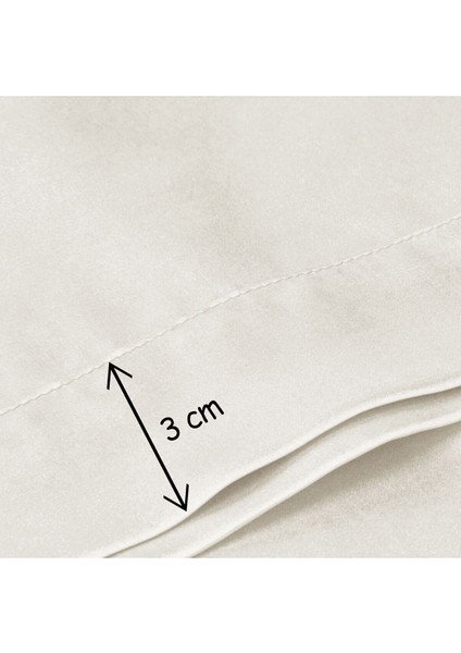 İpek Saten Yastık Kılıfı 2 Adet 50x70cm 2 Adet Saten Tokalı Krem indirimleri