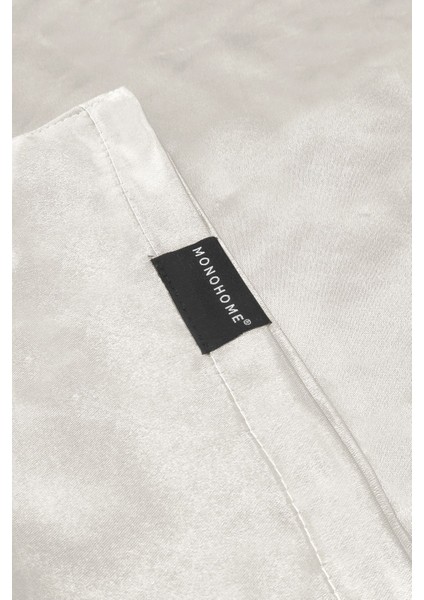 İpek Saten Yastık Kılıfı 2 Adet 50x70cm 2 Adet Saten Tokalı Krem