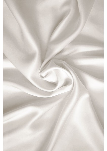 İpek Saten Yastık Kılıfı 2 Adet 50x70cm 2 Adet Saten Tokalı Krem
