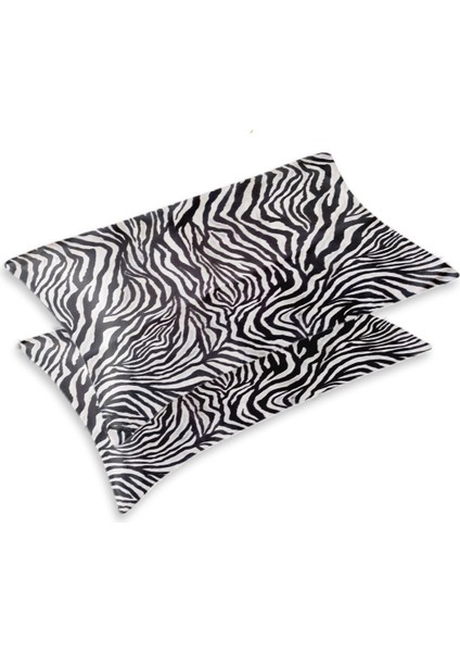 İpek Saten Yastık Kılıfı 2 Adet 50x70cm 2 Adet Saten Tokalı Zebra modelleri