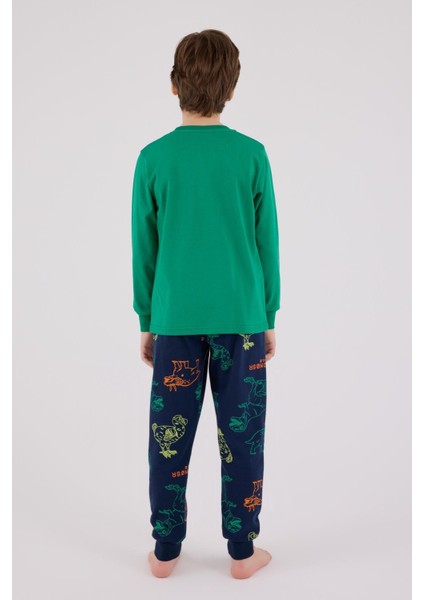 Erkek Çocuk Uzun Kol Pijama Takım Orman Yeşili fırsatları