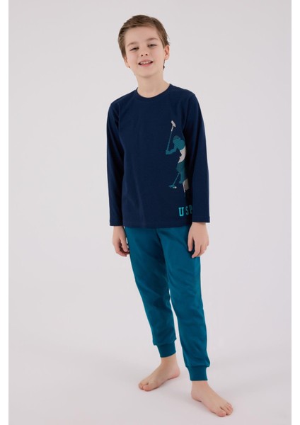 Erkek Çocuk Uzun Kol Pijama Takım Lacivert fiyatları