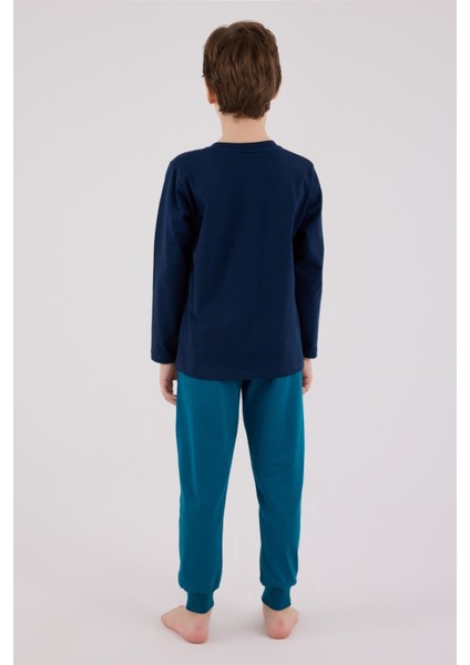 Erkek Çocuk Uzun Kol Pijama Takım Lacivert fırsatları