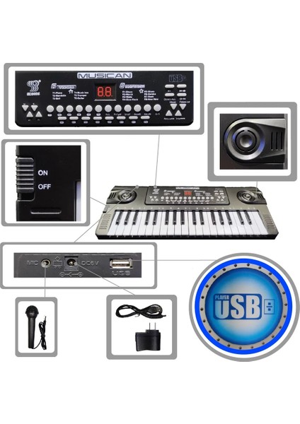 37 Tuşlu Sentezleyici Piyano ve USB Oynatıcı fırsatları