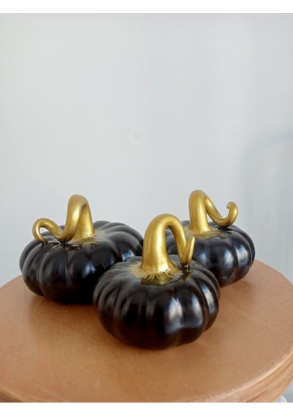 El Yapımı 3'lü Dekoratif Bal Kabağı Seti