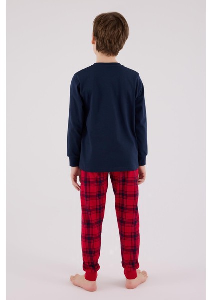 Erkek Çocuk Uzun Kol Pijama Takım Lacivert modelleri