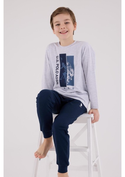 Erkek Çocuk Uzun Kol Pijama Takım Kar Melanj fiyatları