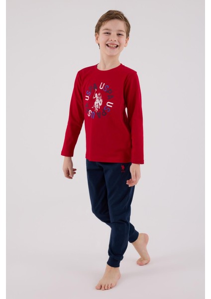 Erkek Çocuk Uzun Kol Pijama Takım Kırmızı fırsatları