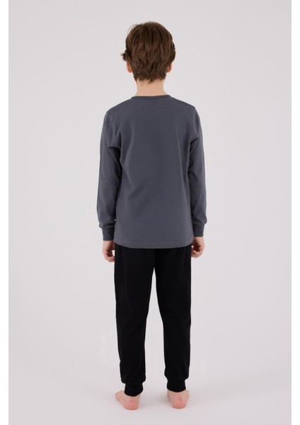 Erkek Çocuk Uzun Kol Pijama Takım Gri fırsatları
