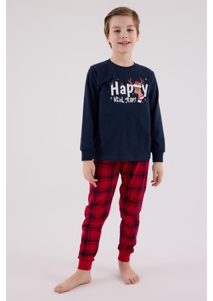 Erkek Çocuk Uzun Kol Pijama Takım Lacivert fırsatları