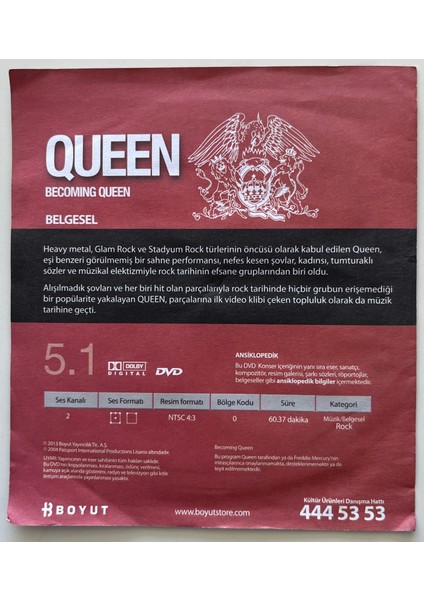 40 Yıllık Rock Efsanesi Queen Becoming Queen DVD (Orjnal Dönem Baskı Dvd) fiyatları