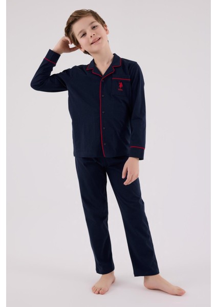 Erkek Çocuk Gömlek Pijama Lacivert fiyatları