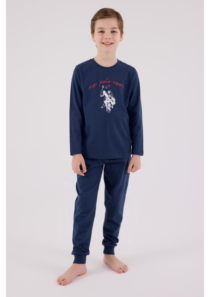 Erkek Çocuk Uzun Kol Pijama Takım Koyu Indigo