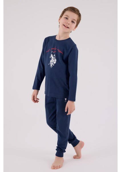 Erkek Çocuk Uzun Kol Pijama Takım Koyu Indigo fırsatları