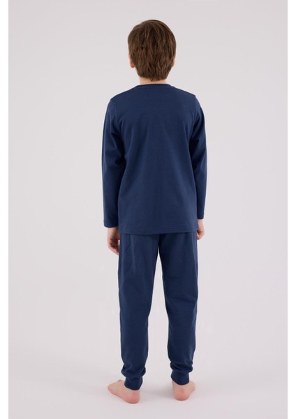 Erkek Çocuk Uzun Kol Pijama Takım Koyu Indigo indirimleri