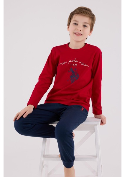 Erkek Çocuk Uzun Kol Pijama Takım Kırmızı fiyatları