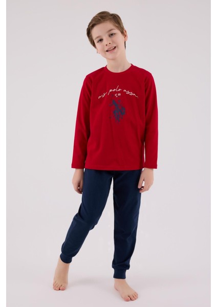 Erkek Çocuk Uzun Kol Pijama Takım Kırmızı fırsatları