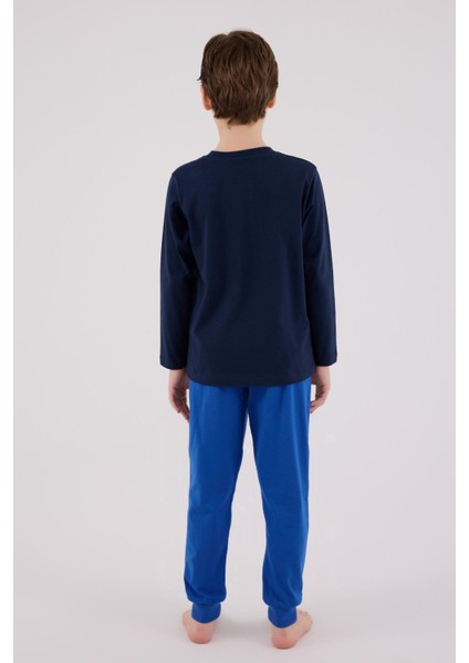 Erkek Çocuk Uzun Kol Pijama Takım Lacivert modelleri