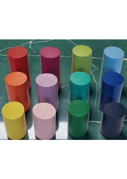 Ahşap Montessori 12'li Silindir