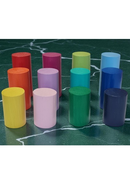 Ahşap Montessori 12'li Silindir modelleri