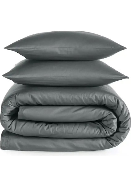 Odin 300 Tc Pamuk Saten King Size Nevresim Seti Antrasit indirimleri