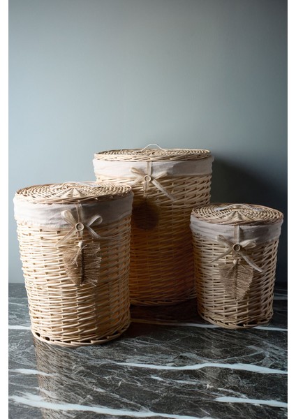 Salice Hasır 3'lü Çamaşır Sepeti