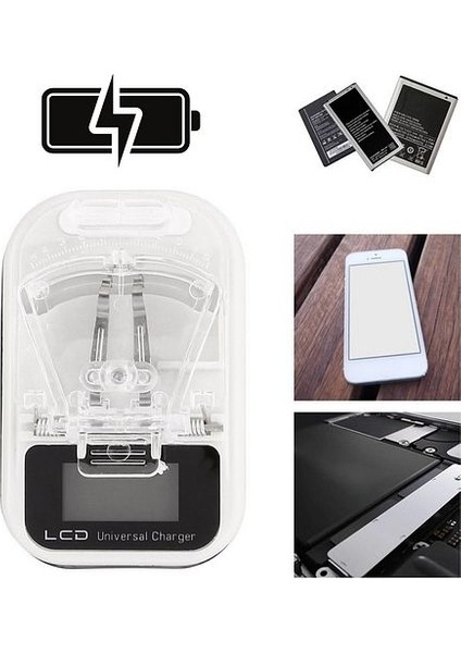 Universal Akıllı Şarj Aleti Cihazı Batarya Doldurma Şarjı LCD Ekran 2 USB 10ADEET indirimleri