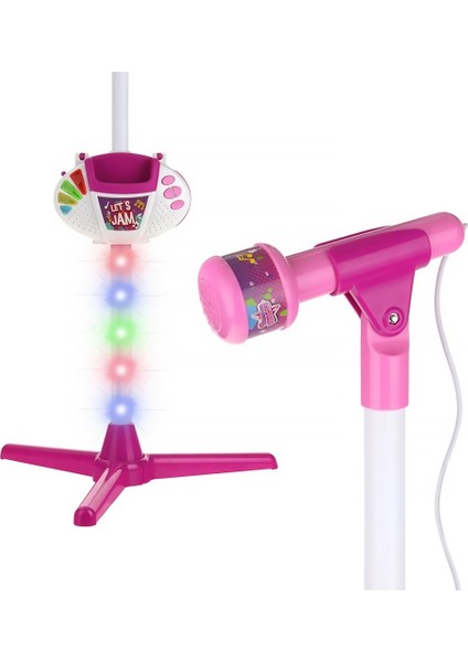 Müzikli ve Işıklı Ayaklı Pembe Mikrofon