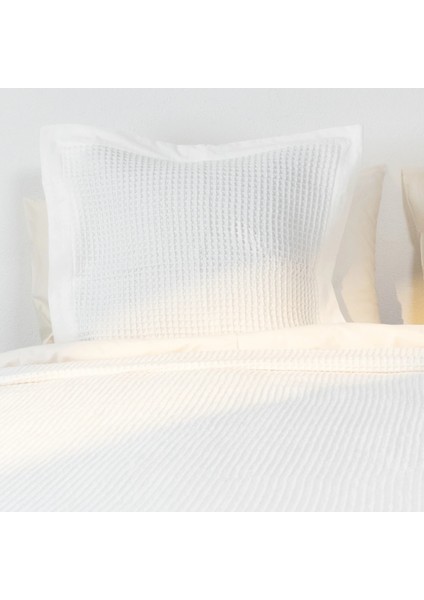 Terra Petek Dokulu Çift Kişilik Yatak Örtüsü Beyaz 220X240 cm modelleri