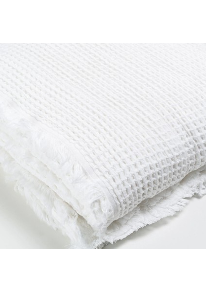 Terra Petek Dokulu Çift Kişilik Yatak Örtüsü Beyaz 220X240 cm fırsatları