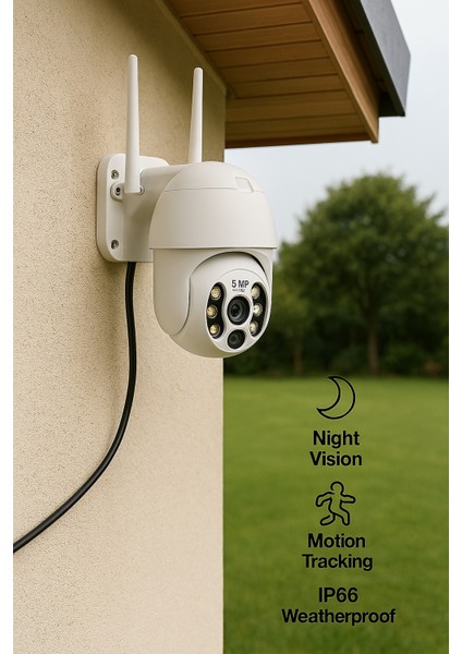 AHD-30500 Wifi Dış Mekan Kamera | Akıllı Güvenlik, Geniş Görüş Açısı