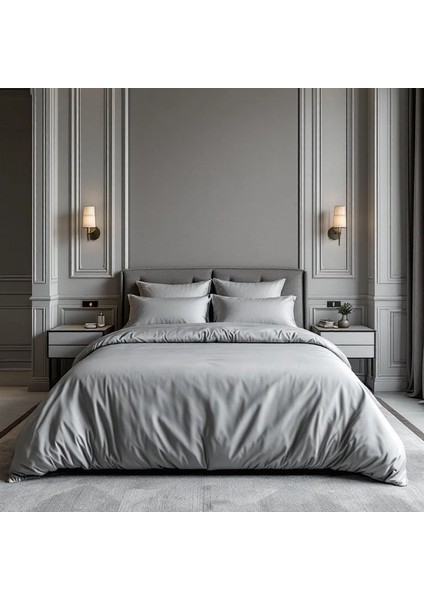 Soho 200 Tc Pamuk Perkal King Size Nevresim Gri modelleri
