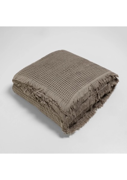 Terra Petek Dokulu Tek Kişilik Yatak Örtüsü Vizon 160X220 cm modelleri