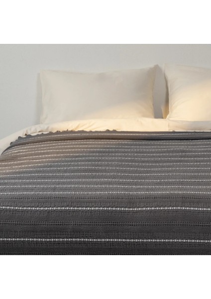 Marigold Pamuklu Çift Kişilik Yatak Örtüsü Antrasit 220*240 cm fiyatları