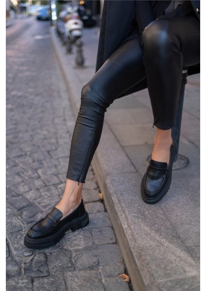 Kadın Kalın Taban Loafer Makosen Ayakkabı fiyatları