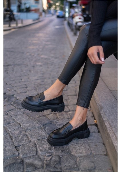 Kadın Kalın Taban Loafer Makosen Ayakkabı modelleri