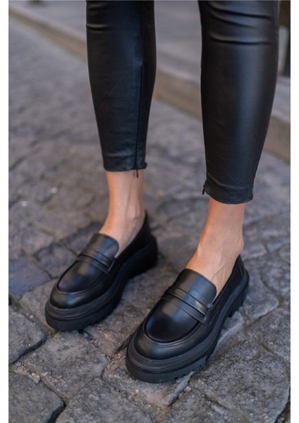 Kadın Kalın Taban Loafer Makosen Ayakkabı fırsatları