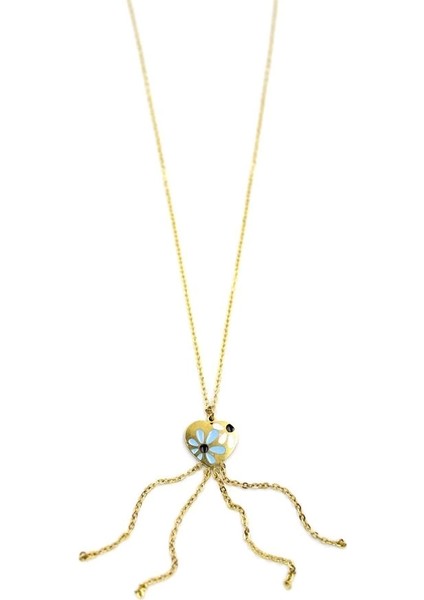 Zincirli Kalp Kolye - Altın