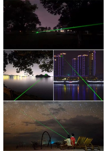 Şarjlı Anahtar Emniyetli Yeşil Lazer Pointer 1000MW Yüksek Güçlü Lazer Işaretçisi 15KM Etkili