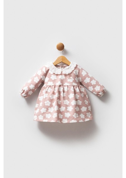 Kız Bebek Pike Elbise Pudra