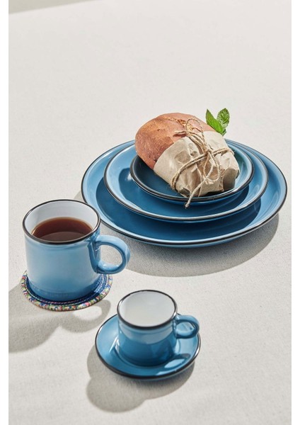 Electrum Seramik Mini Tabak Çelik Mavi