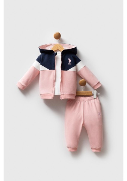 Kız Bebek 3'li Takım Açık Pembe