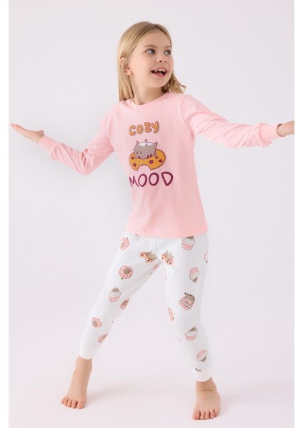 Kız Çocuk Uzun Kol Pijama Takım A.pembe fırsatları